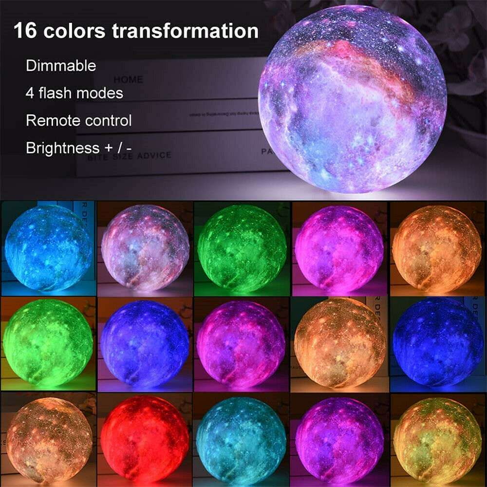Galaxy Lamp Color Changing Moon Light