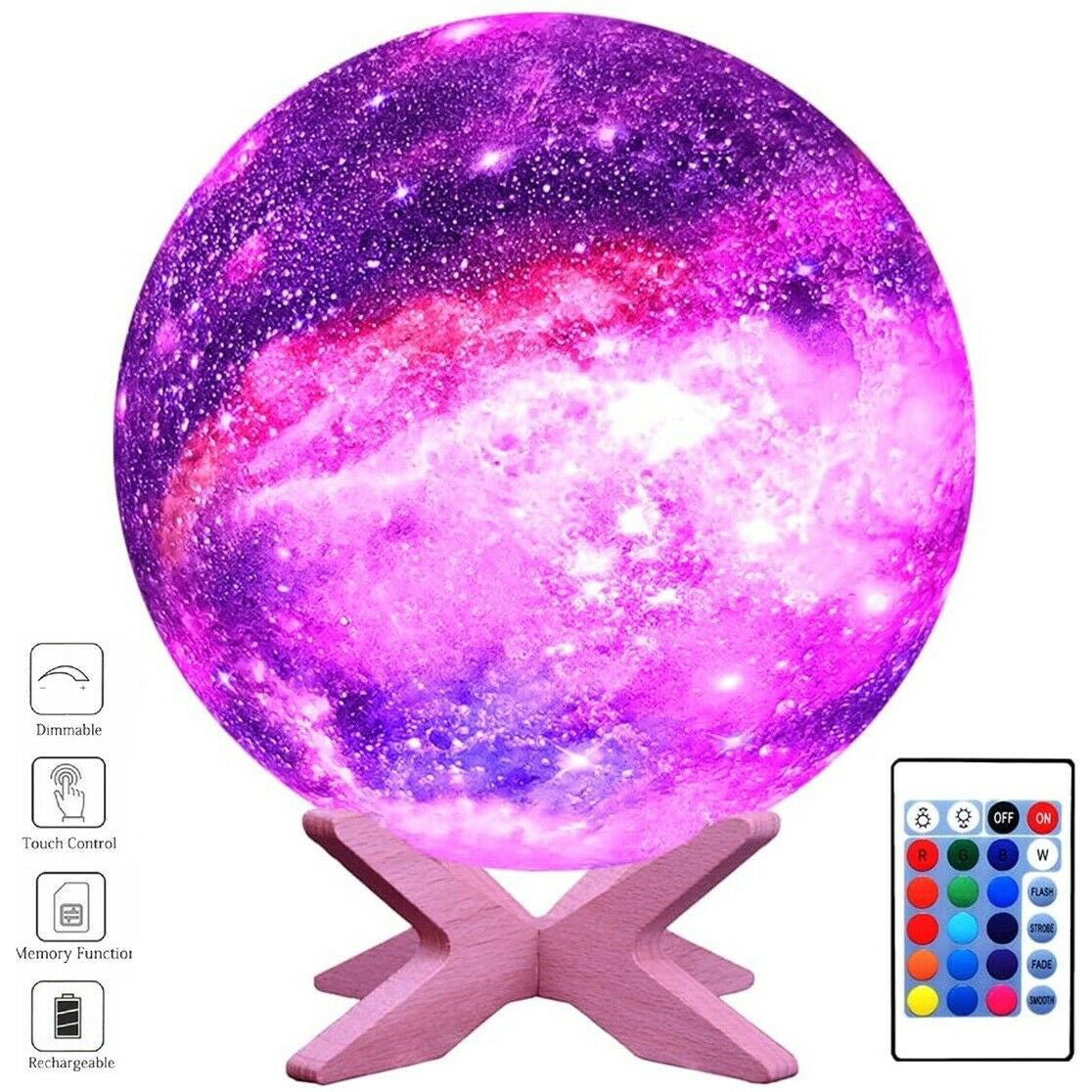 Galaxy Lamp Color Changing Moon Light